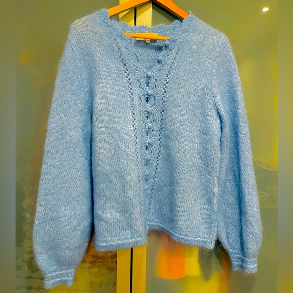 Sezane Arnold Cardigan, Sky Blue, M - Picture 6 of 8
